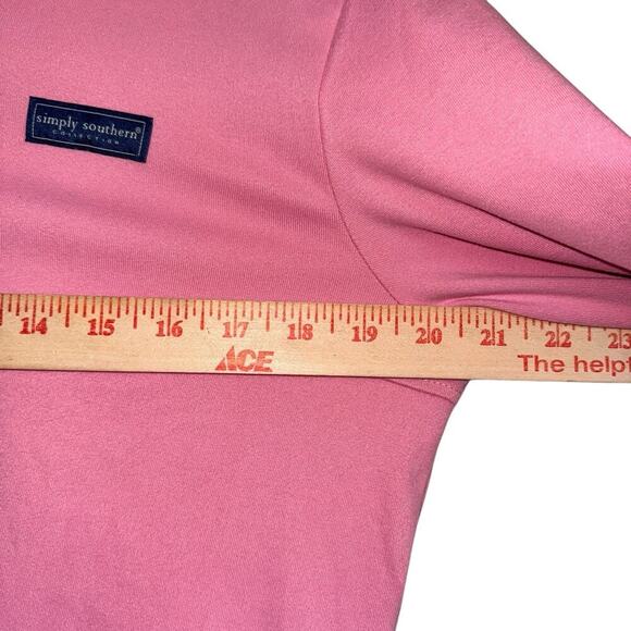 Simply Southern Sz M 1/4 Button Pullover Preppy Beach Tropical Comfy - Picture 8 of 11